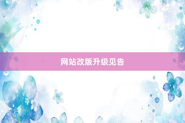 网站改版升级见告
