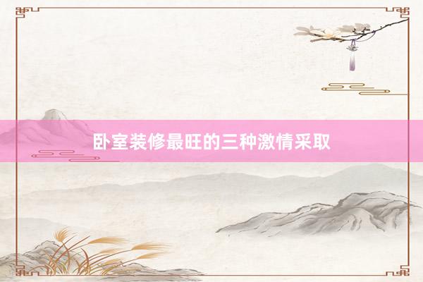 卧室装修最旺的三种激情采取