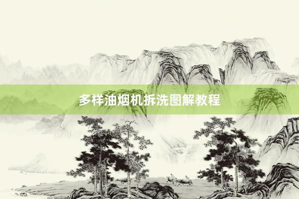 多样油烟机拆洗图解教程